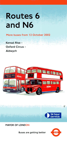 Route 6 leaflet, click for timetable