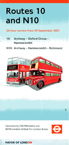 2001 leaflet, click for timetable