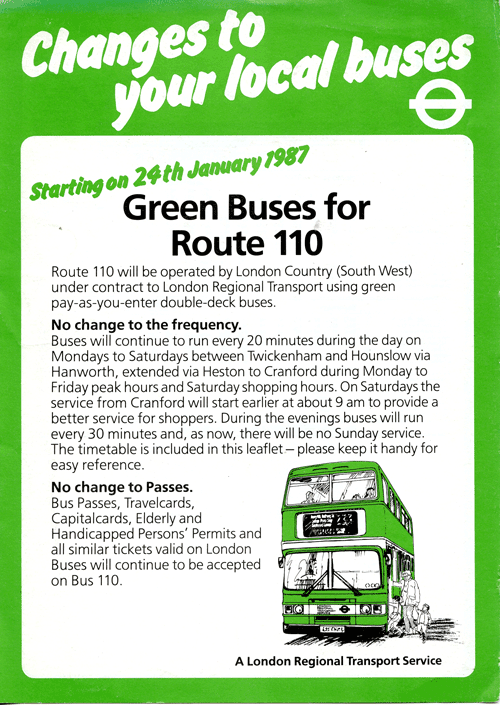 January 1987 leaflet, click for timetable