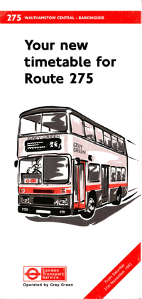 1992 leaflet, click. for timetable