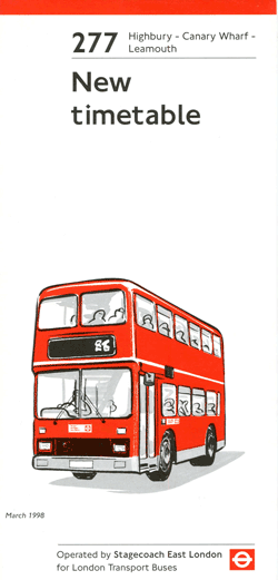 1998 leaflet, click for timetable