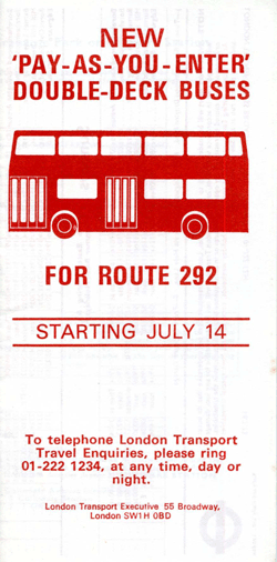 1973 leaflet, click for times