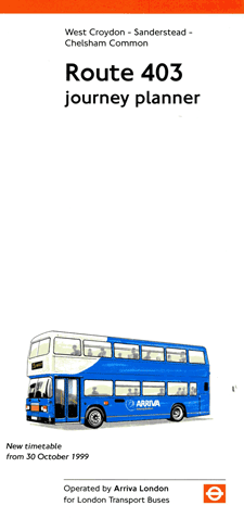 1999 LEAFLET, CLICK FOR TIMETABLE