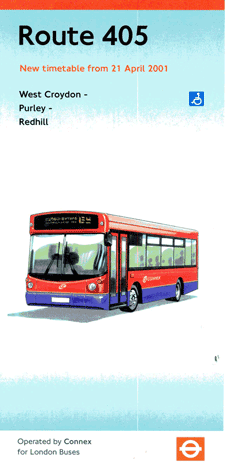 2001 leaflet, click for times