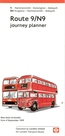 1999 leaflet, click for times