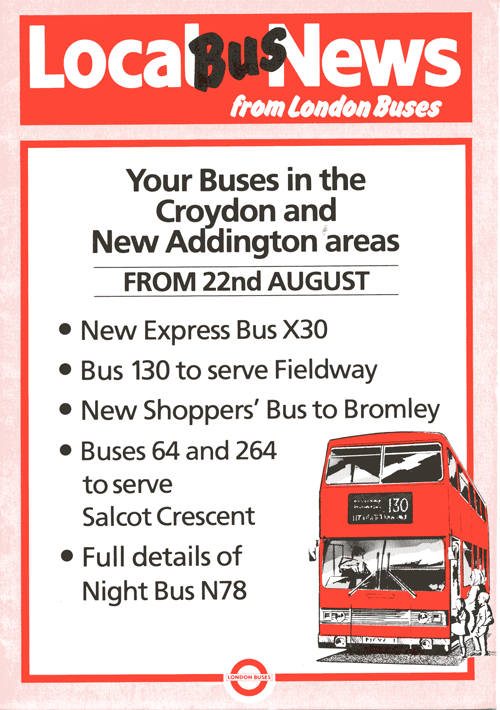 Croydon leaflet August 1987, click for 130 times