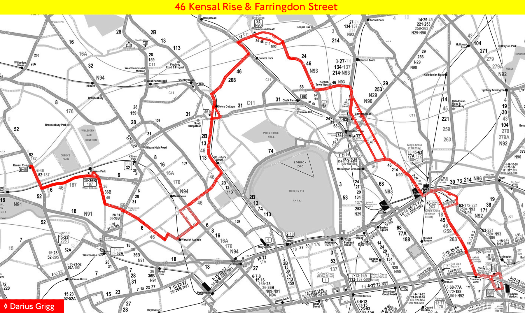 London Bus Route 46