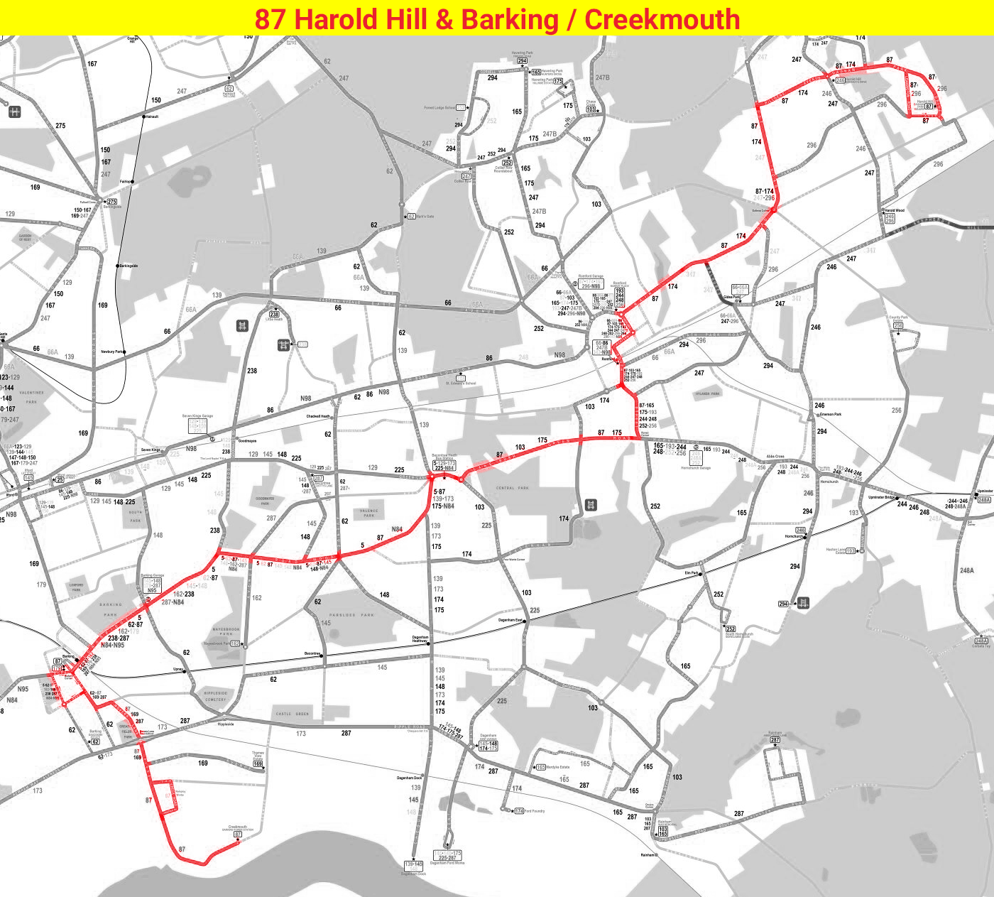 London Bus Route 87