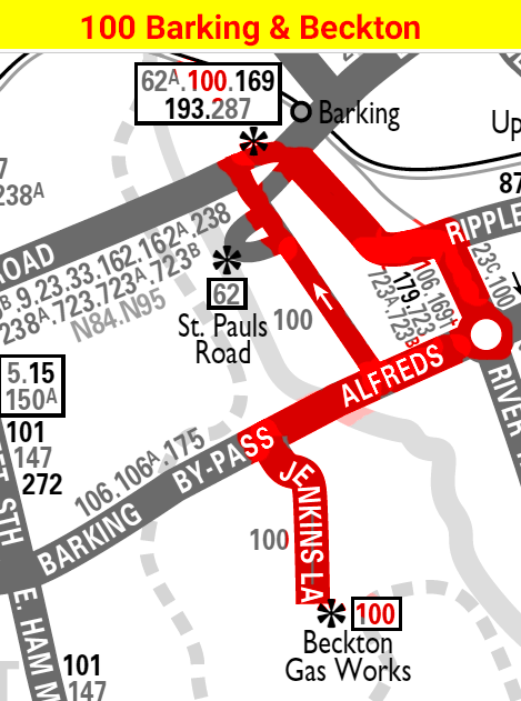 Taken from July 1964 map drawn by Mike Harris