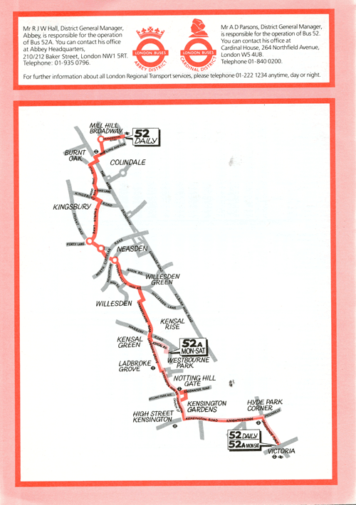 Taken from October 1986 leaflet