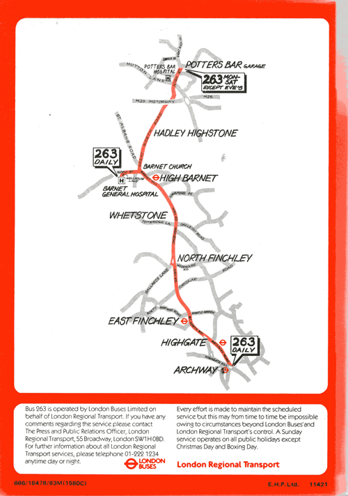 1986 diagram for Route 263