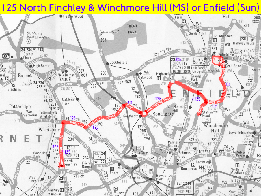Taken from Spring 1990 map issued by LRT
