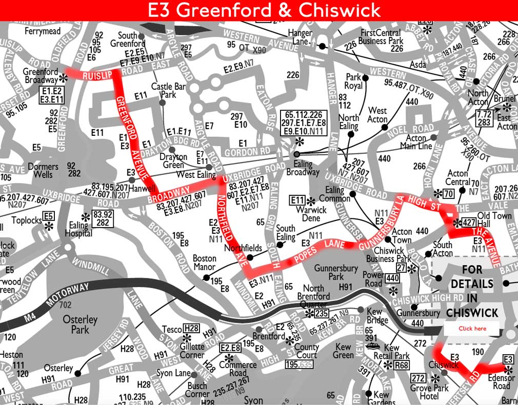 Map E3 Bus London Route Routes Maps Extracted Harris Drawn Mike Londonbuses...