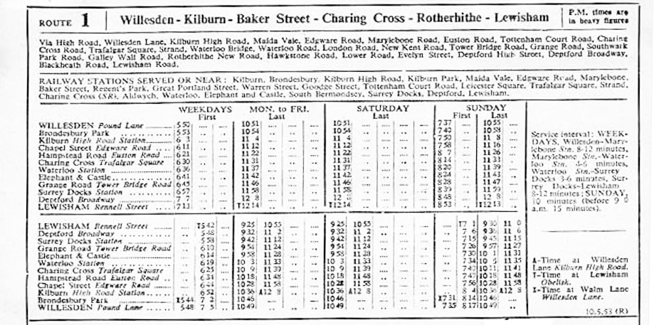 May 1953 first and last times