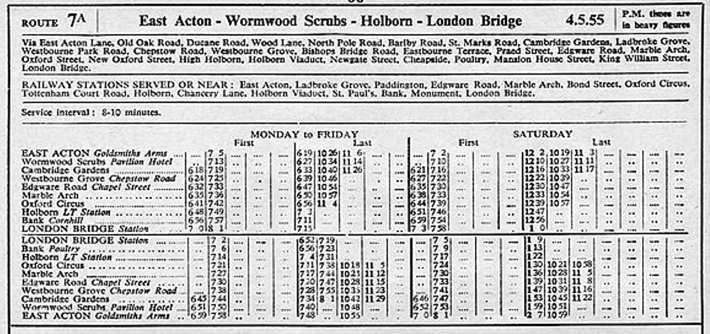 May 1955 first and last times