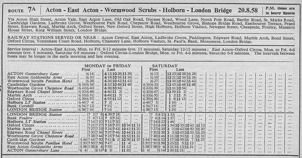 August 1958 first and last times