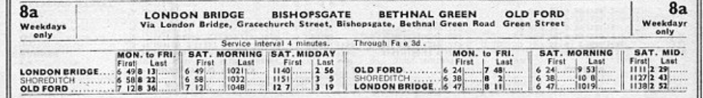 Oct 1934 first and last times