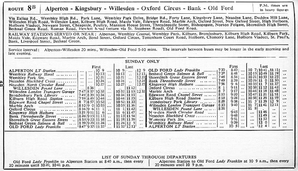 November 1958 first and last times