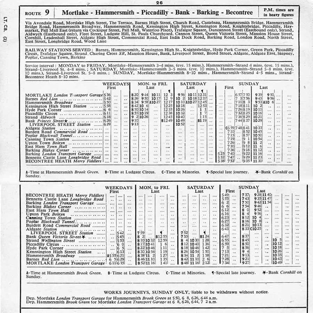 Feb 1946 first and last times