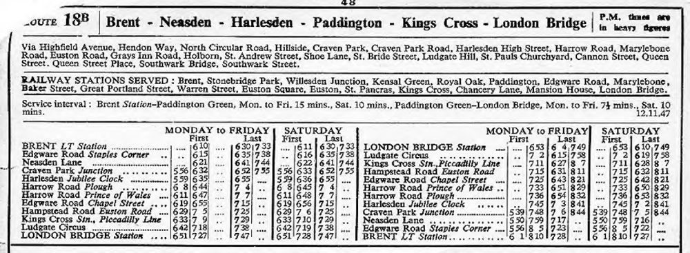 November 1947 first and last times