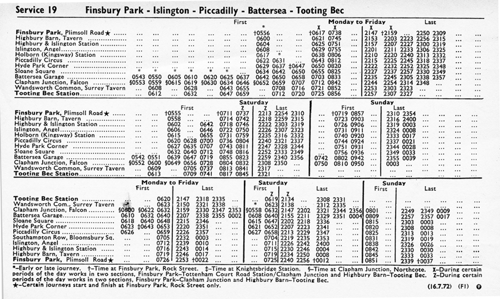 July 1972 first and las times