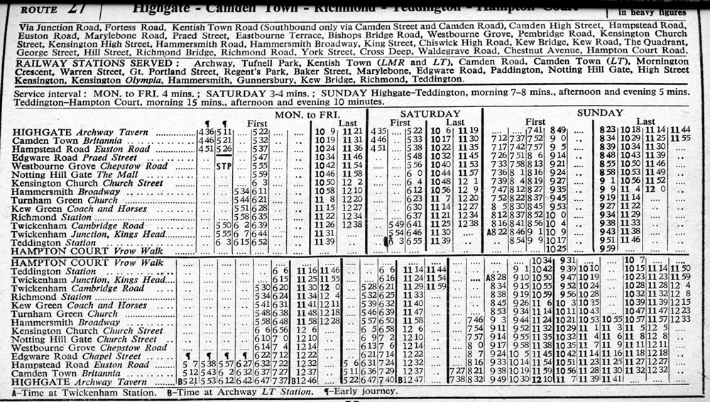 May 1953 first and last times