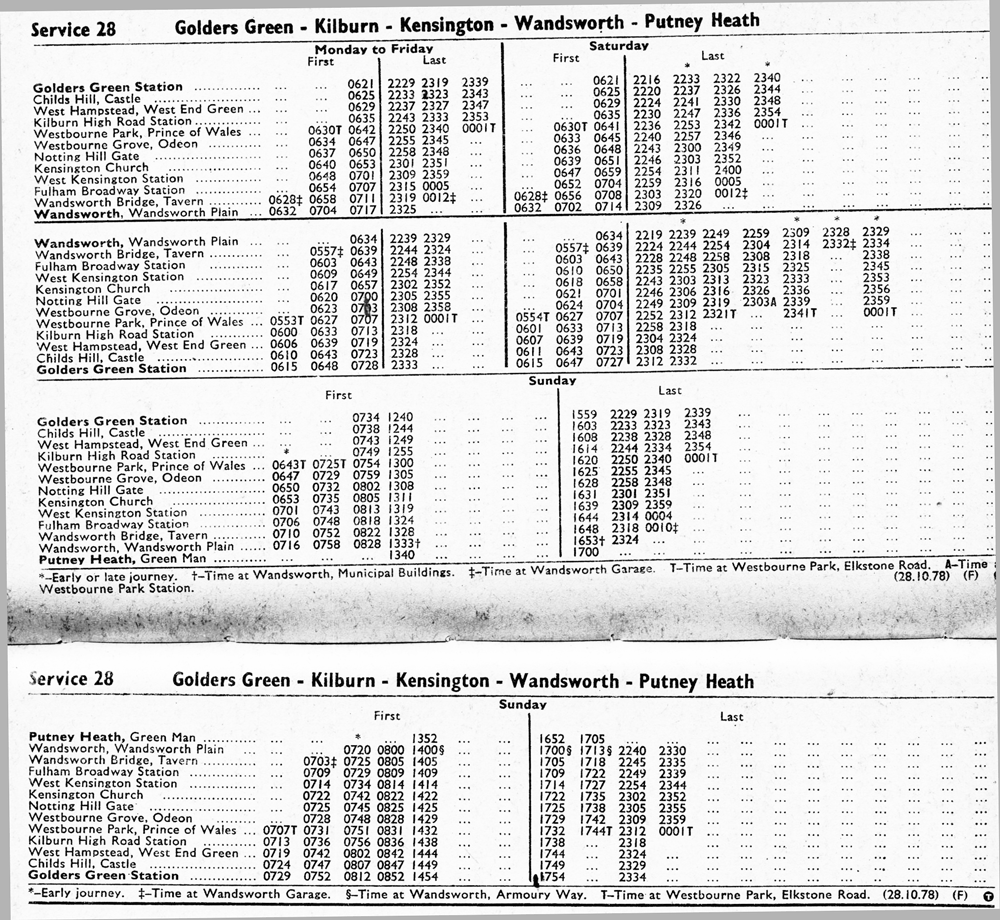 October 1978 first and last times
