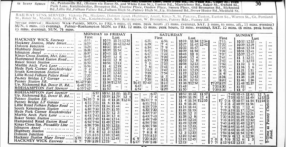 March 1940 first and last times