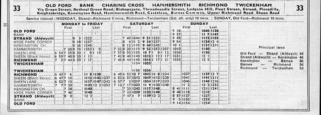 October 1934 first and last times