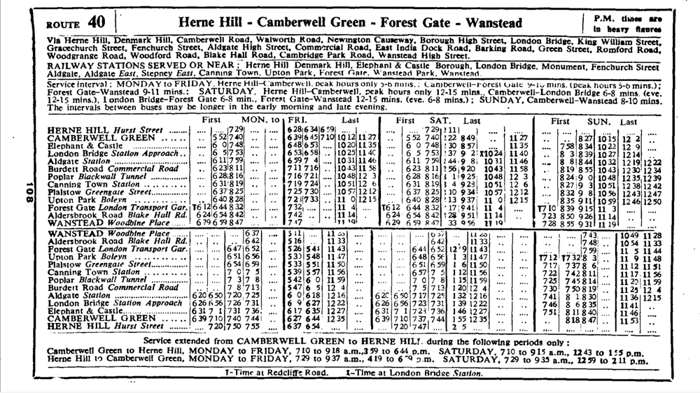 April 1958 first and last times
