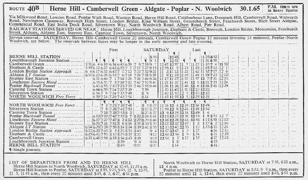 January 1965 first and last times