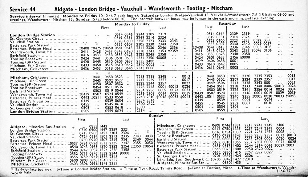 June 1972. first and last times