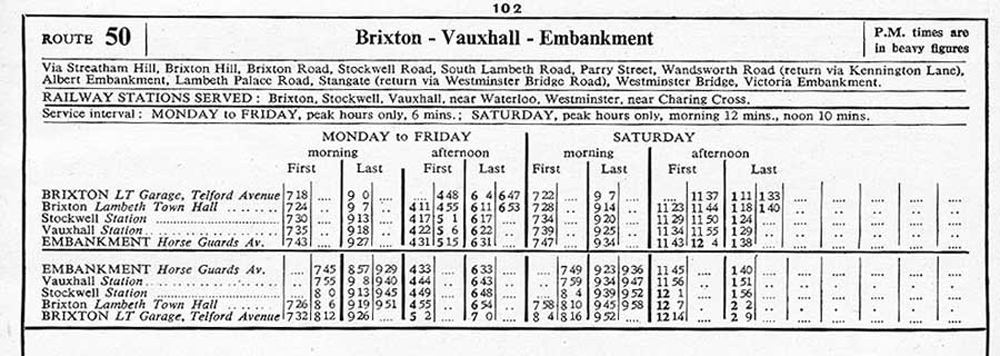 August 1952 first and last times