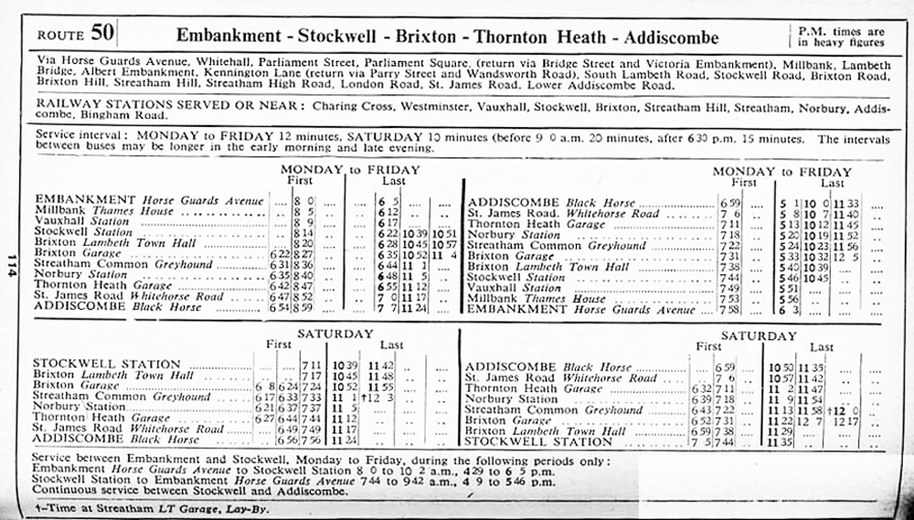 November 1958 first and last times