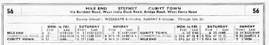 October 1934 first and last times