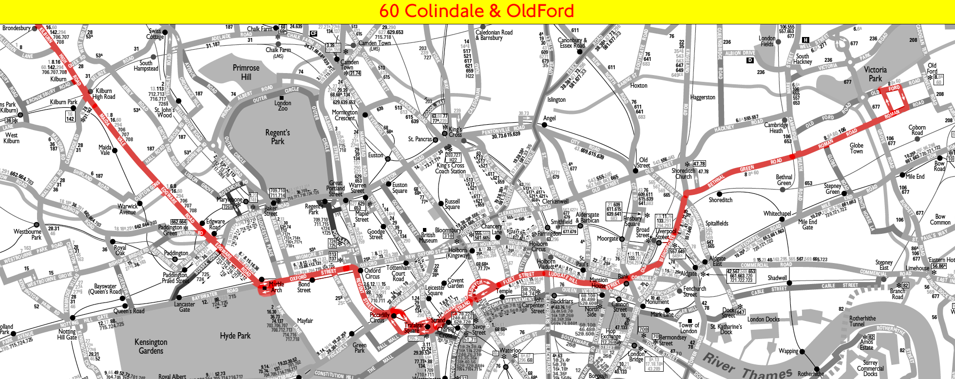 Brondesbury to Old Ford section