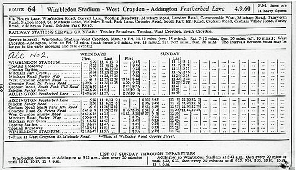 Sep1960 first and last times