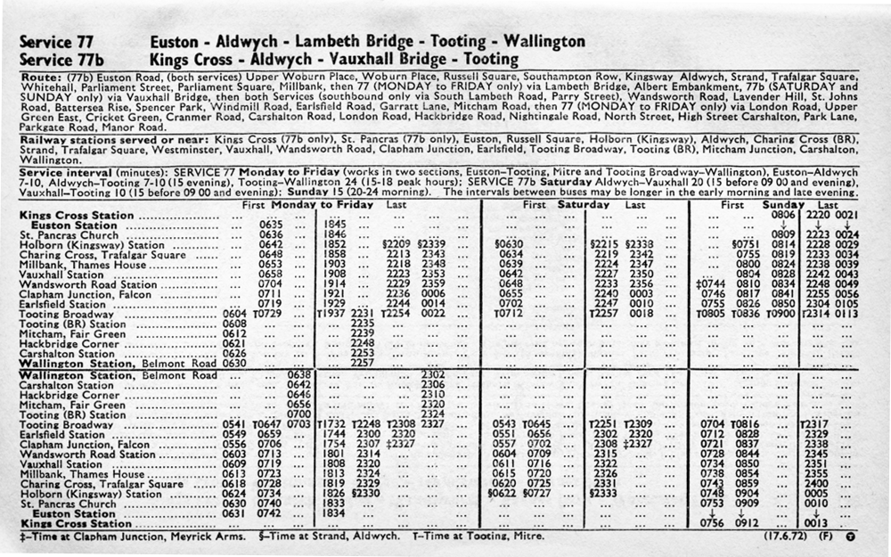 First and last times June 1972