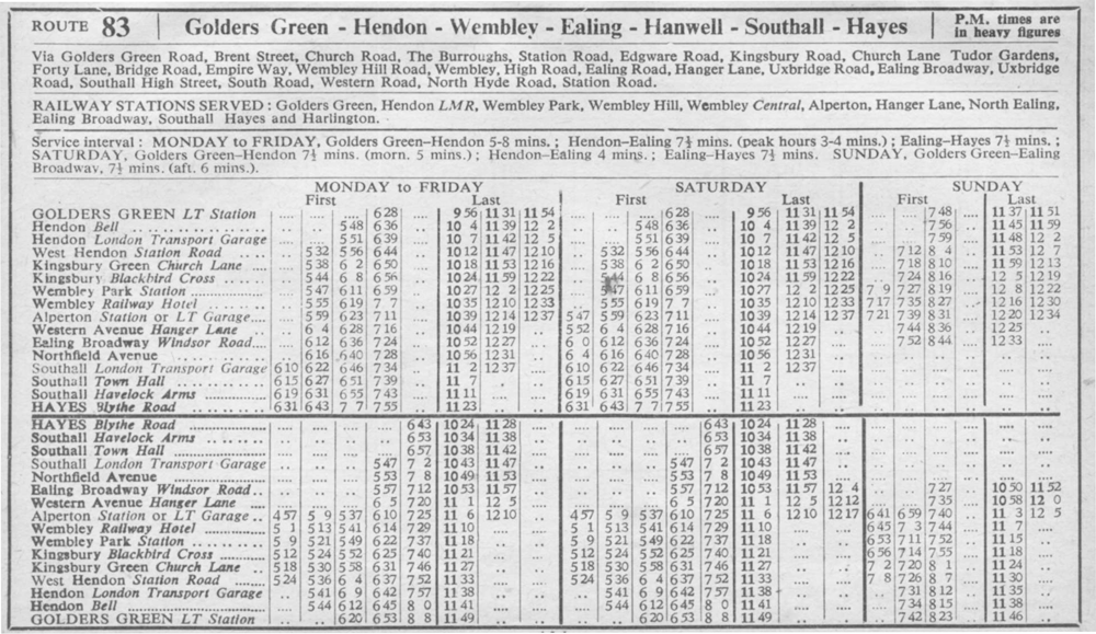 October 1950 first and last times
