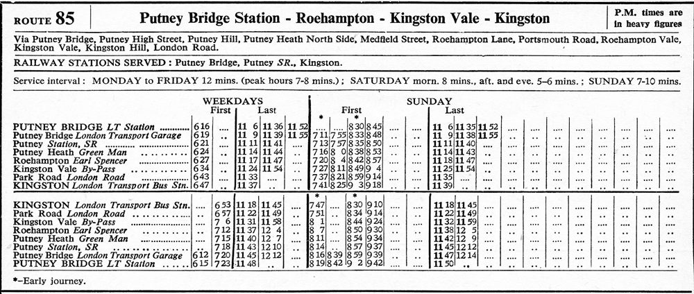 August 1953 first and last times