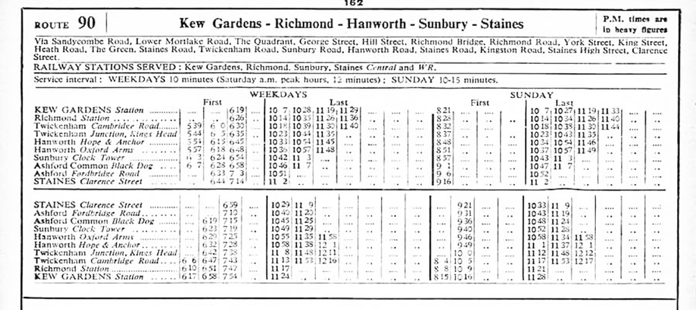 May 1951 first and last buses