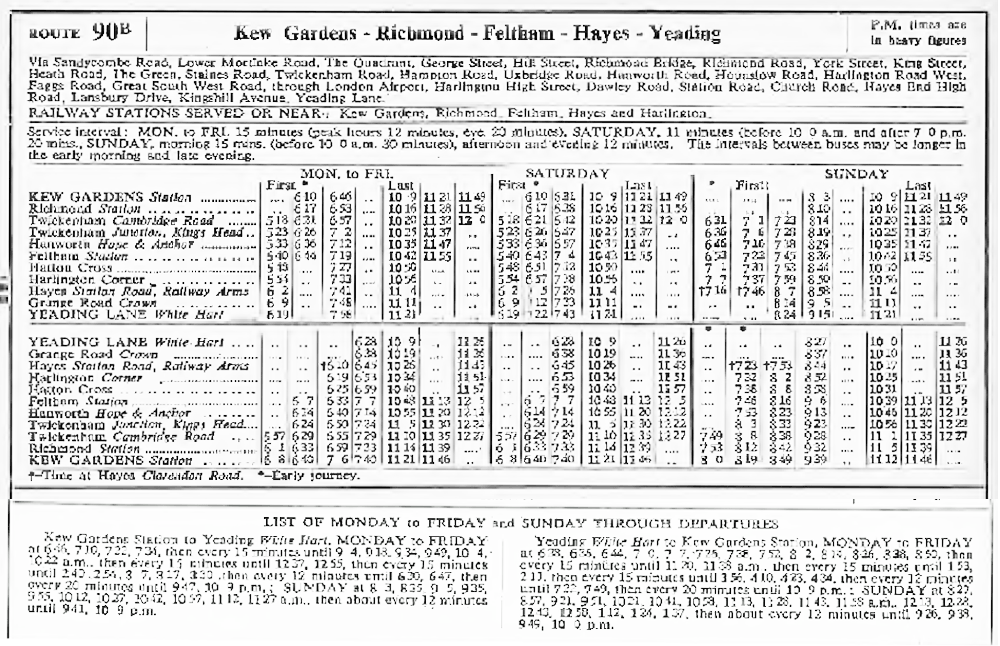 November 1958 first and last times