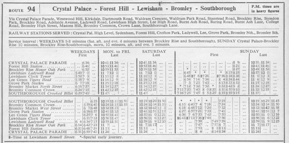 October 1950 first and last times