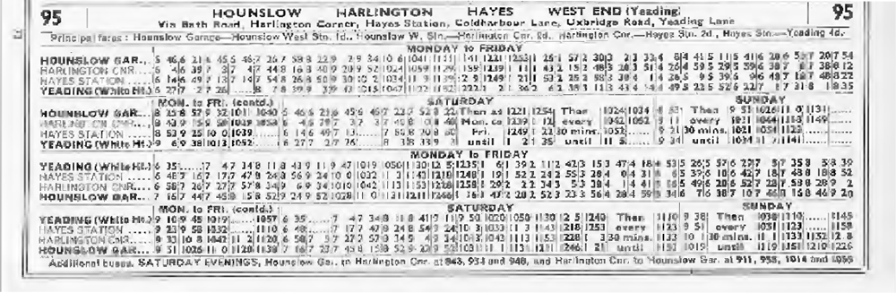 Full timetable October 1934