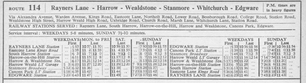 October 1950 first and last times
