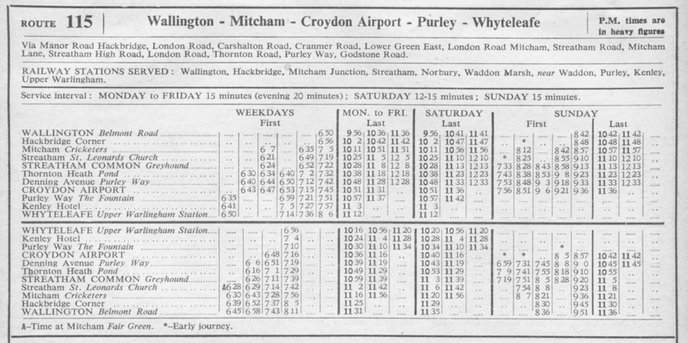 October 1950 first and last times
