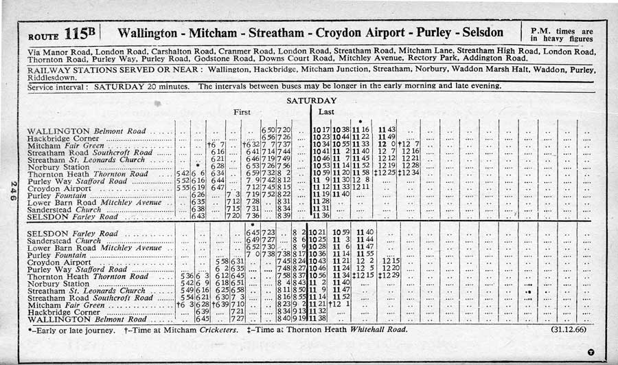 January 1967 first and last times