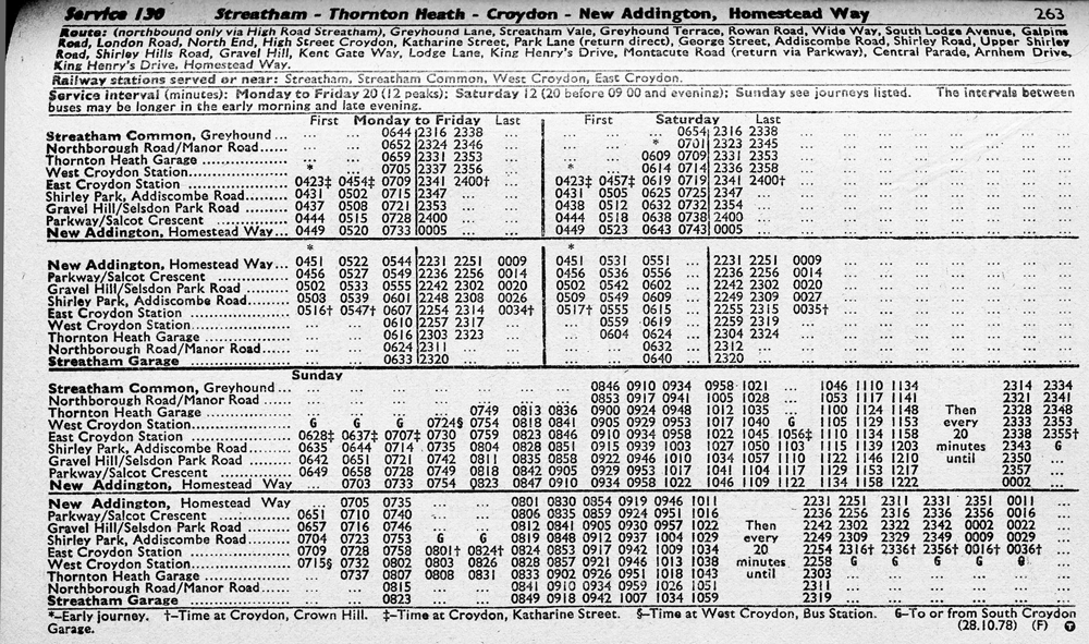 October 1978 times