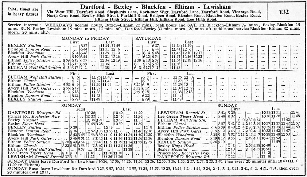 Taken from December 1937 Country Area South timetble book