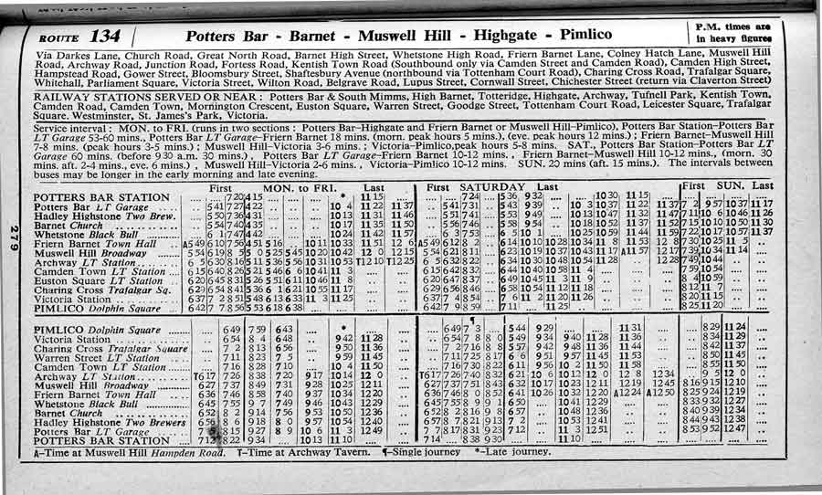 May 1962 first and last buses